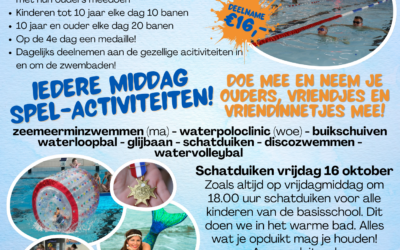 ZWEMVIERDAAGSE IN DE HERFSTVAKANTIE